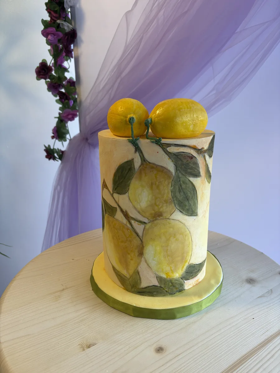 Custom debut cake — hand-painted design by Bheyker's Choice Filipino Bakery Calgary