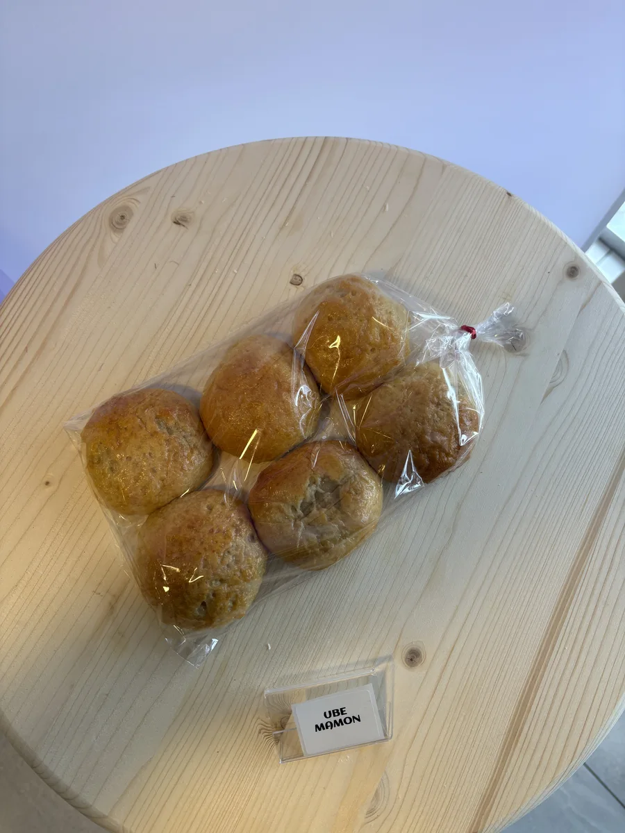 Ube Mamon — soft golden Filipino sponge muffins with ube at Bheyker's Choice NE Calgary